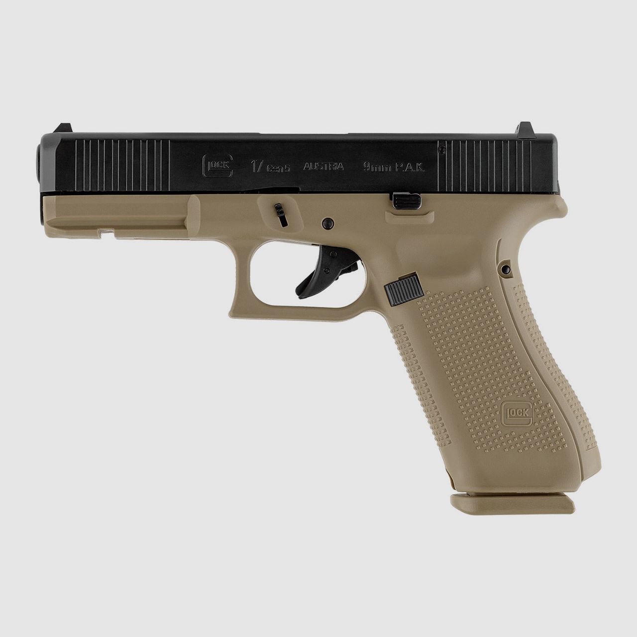 Schreckschuss Pistole Umarex Glock 17 Gen5 Coyote Kaliber 9 mm P.A.K. (P18)