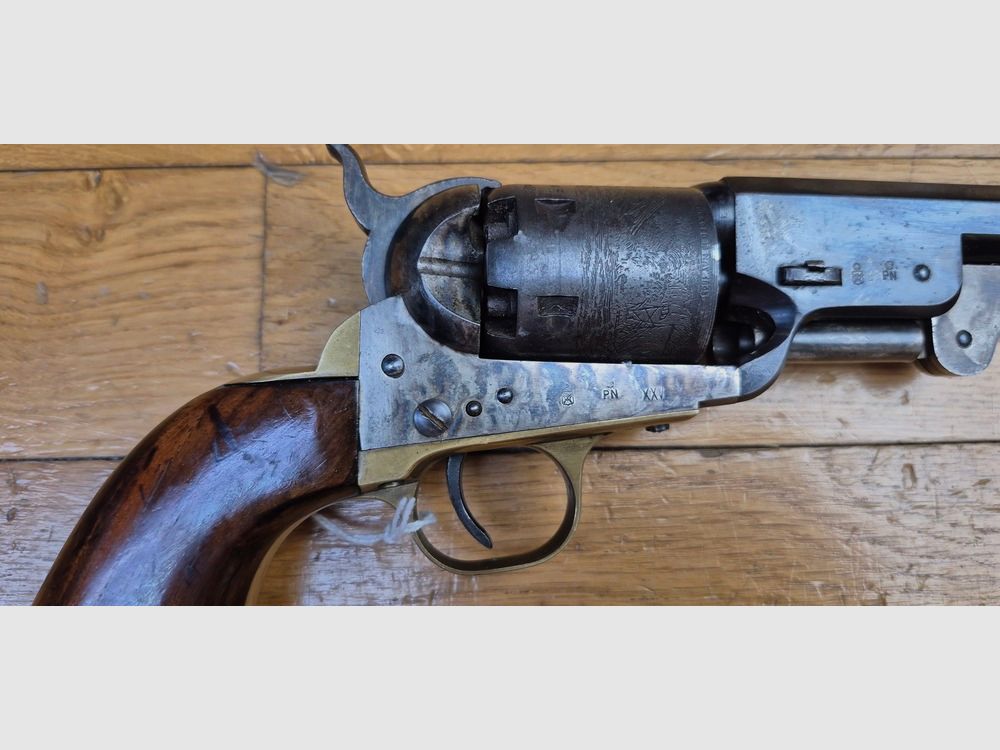 Guter Revolver Colt 1851 Navy — Kal.36 Schwarzpulver (PN) — Herstellung Uberti Gardone (Zahnrad-Logo Stempel 1969) — Guter Lauf Gute Mechanik — BE+, Bild 4 von 24