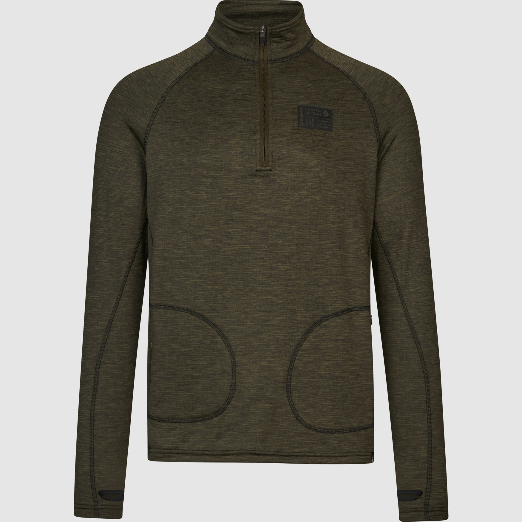 Seeland Peak Halber Reißverschluss Herren Pine Green Melange, L