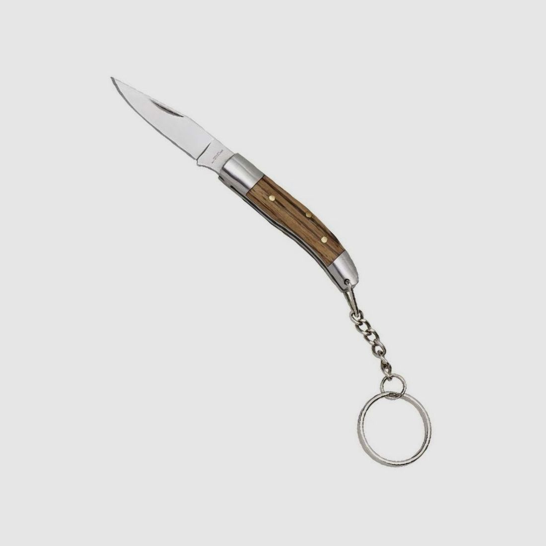 Mini zakmes zebra hout sleutelhanger §42a conform