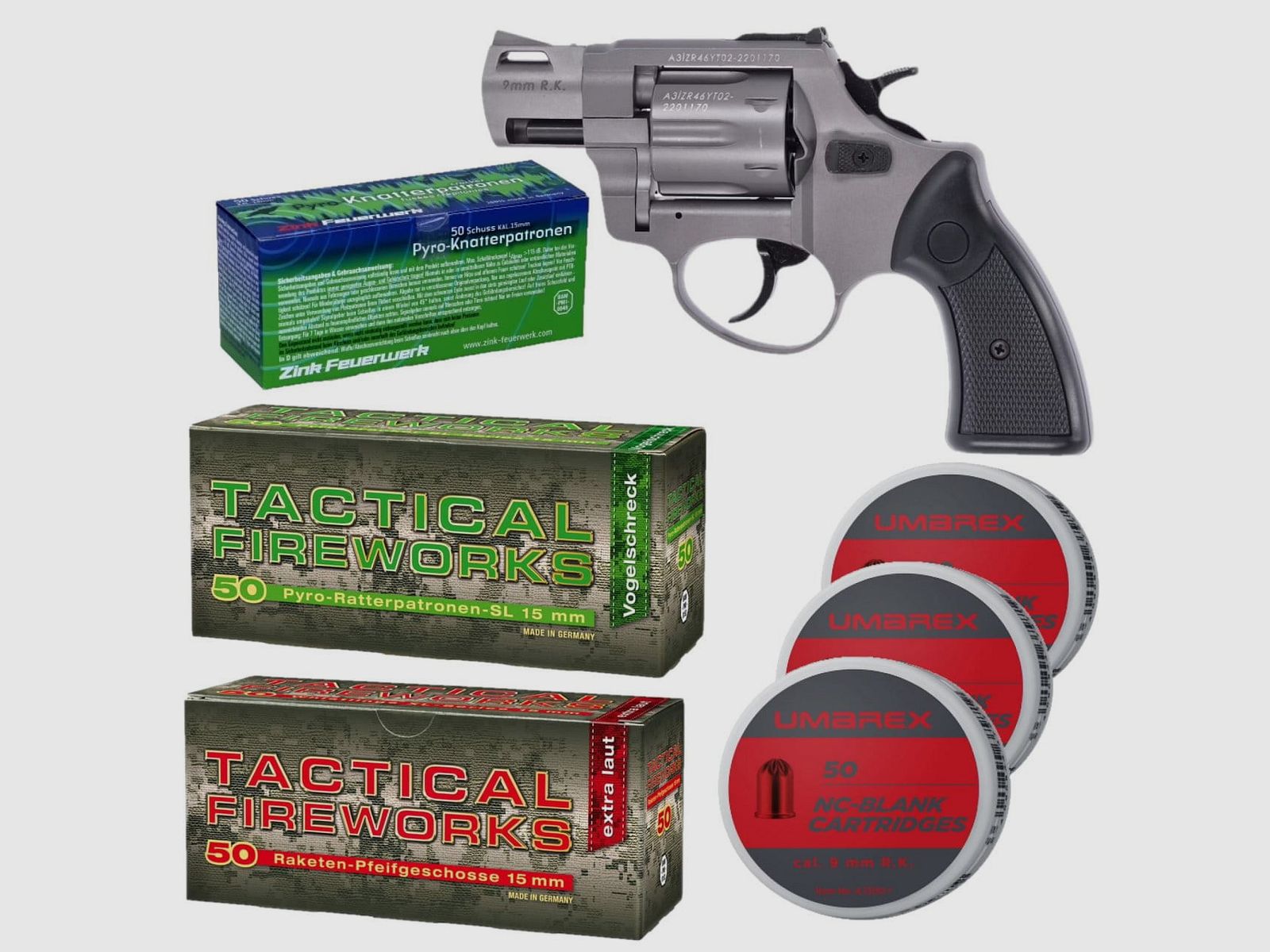 Feuerwerk Revolver Set Zoraki R2 2 Zoll Schreckschuss