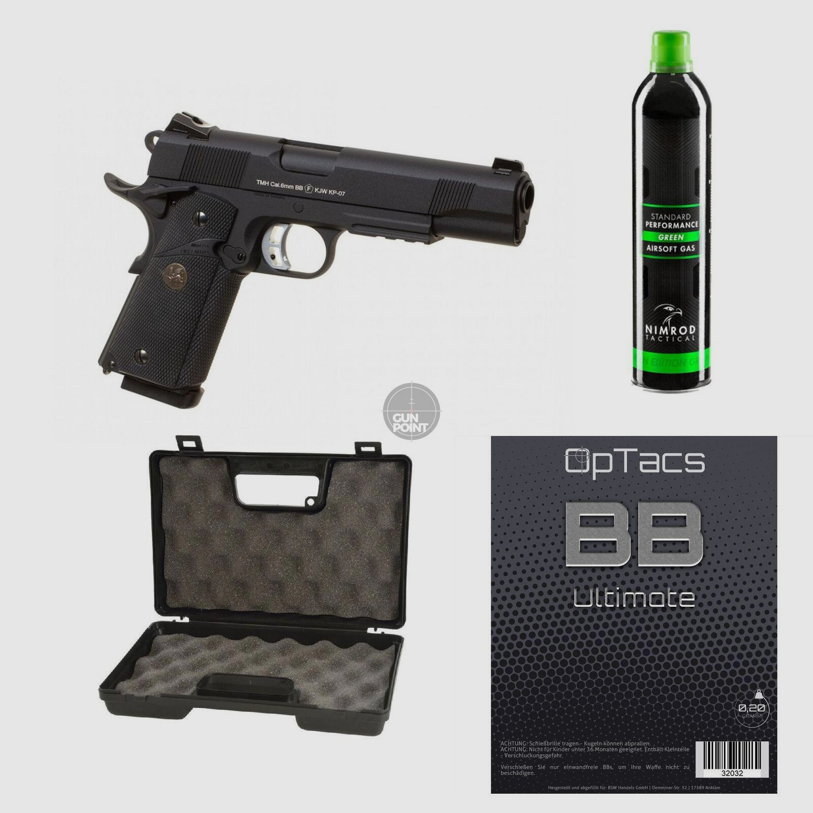 SET !!! Softair - Pistole - KJW - KP-07 M1911 GBB - ab 18, ber 0,5 Joule