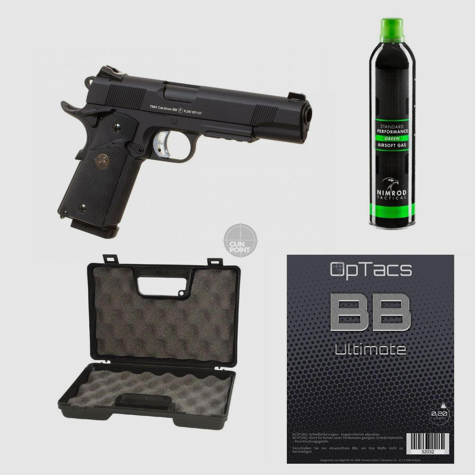 SET !!! Softair - Pistole - KJW - KP-07 M1911 GBB - ab 18, ber 0,5 Joule