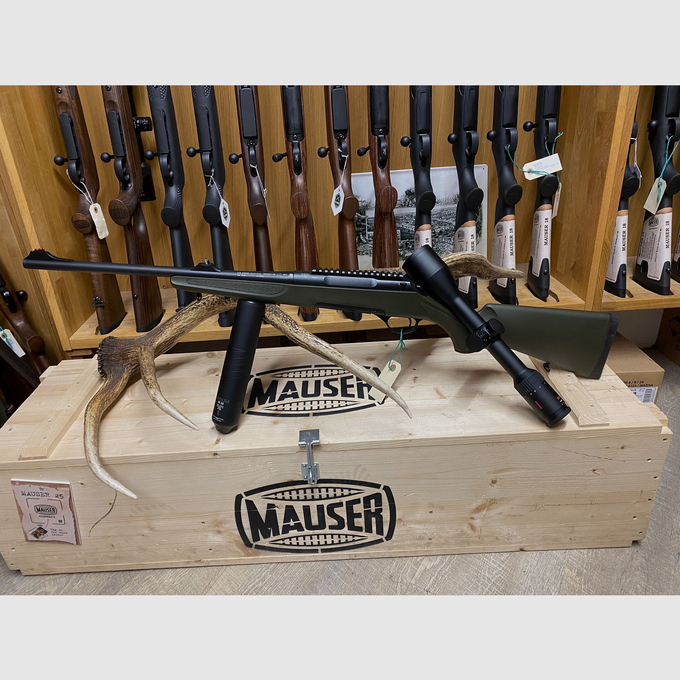 Haenel Varmint Jaeger 10, with Minox RS-4 3-12x56, without rail