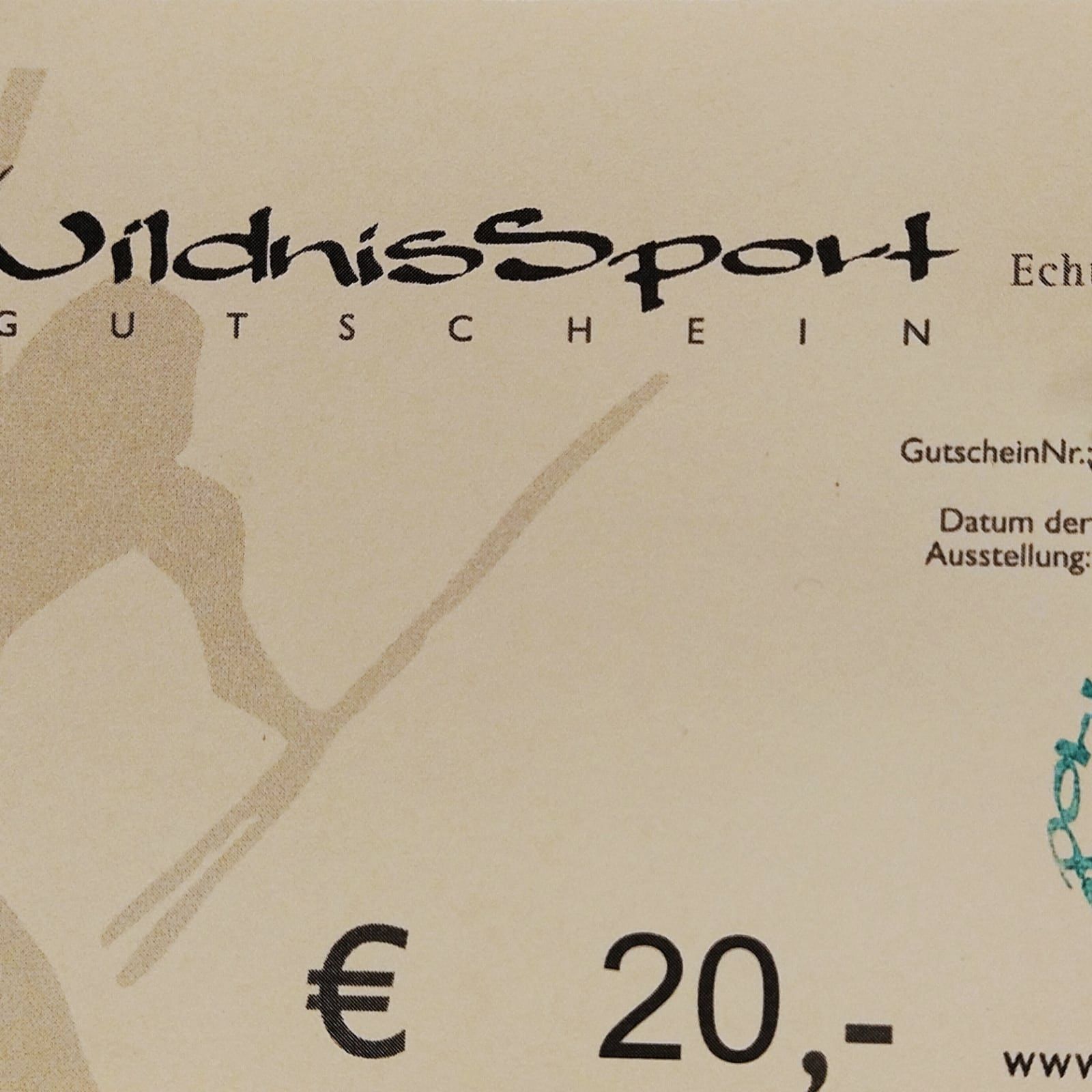 Wildnissport Gutschein 20 €
