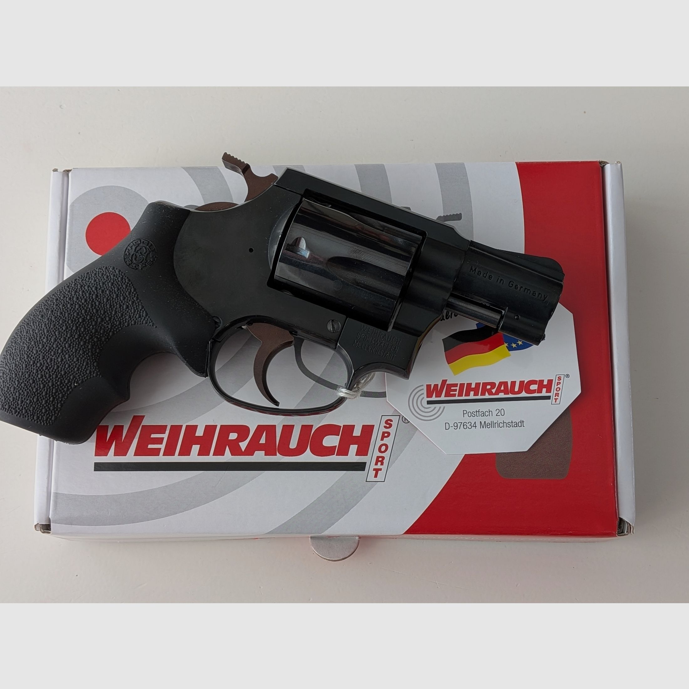 Incense HW 37 PTB 887 blank firing revolver HW37 9mm RK Hogue grip