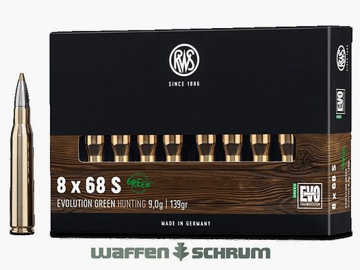 RWS Evo Green 9,0g - 139gr 8x68S