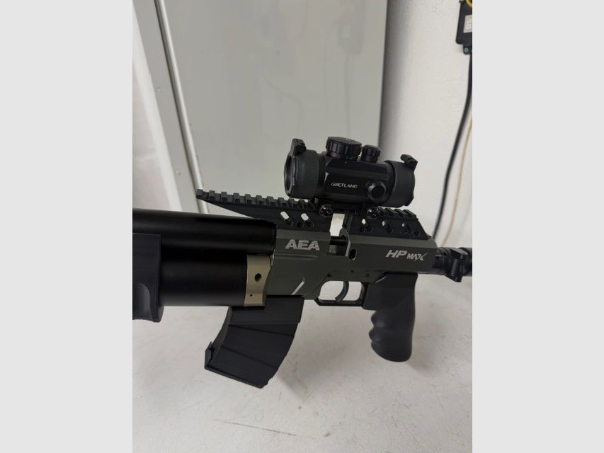 AEA Airgun HP Max MK I in AK 47 Optik Cal. 3,57.   9mm neuwertig 