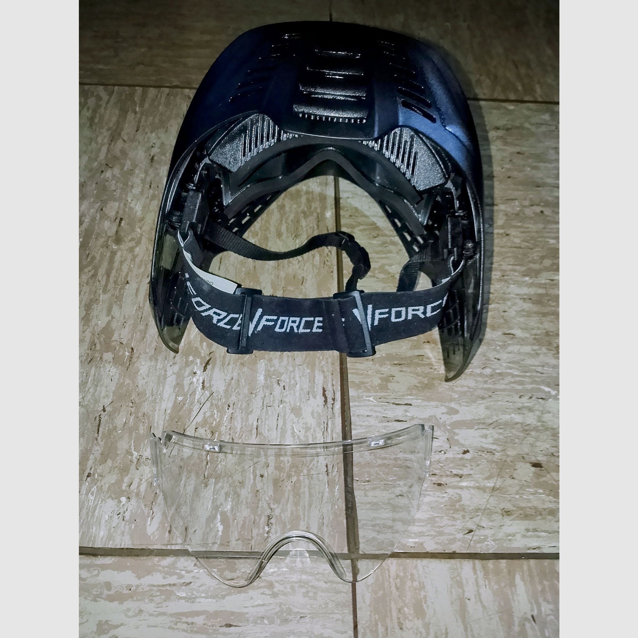 Maschera da paintball Vforce V Force nera con vetro di ricambio extra
