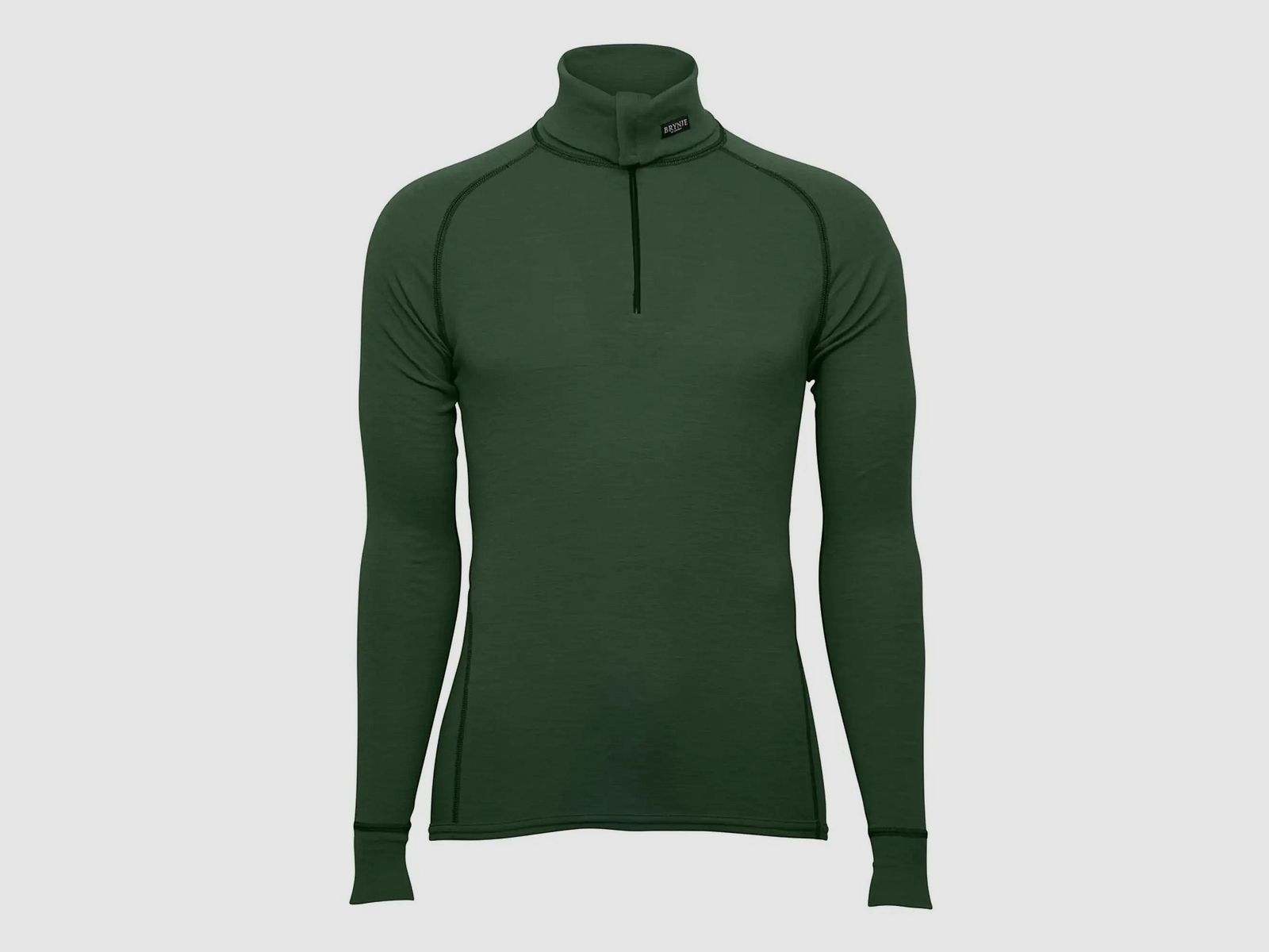 Brynje Brynje Shirt Classic Wool Zip Polo - Verde / S Uomo