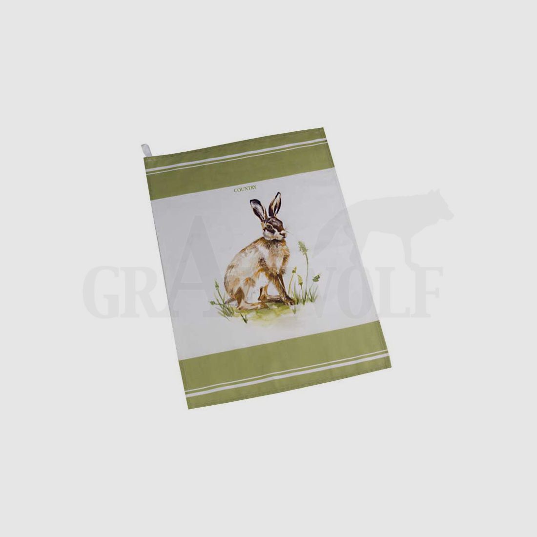 AKAH Jäger Country Geschirrtuch Motiv Hase