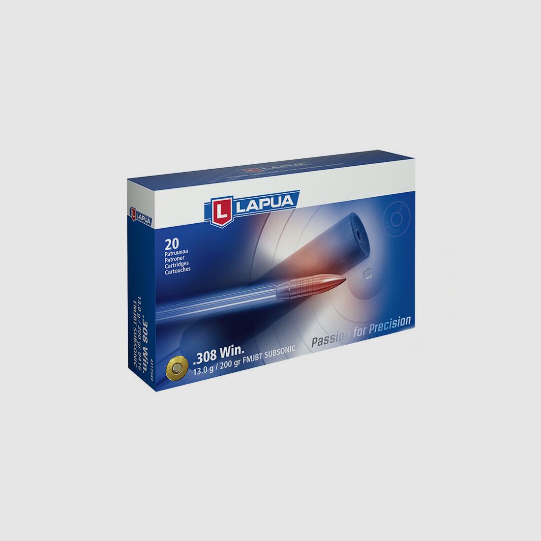 Lapua FMJBT Subsonic 200gr 20St .308Win