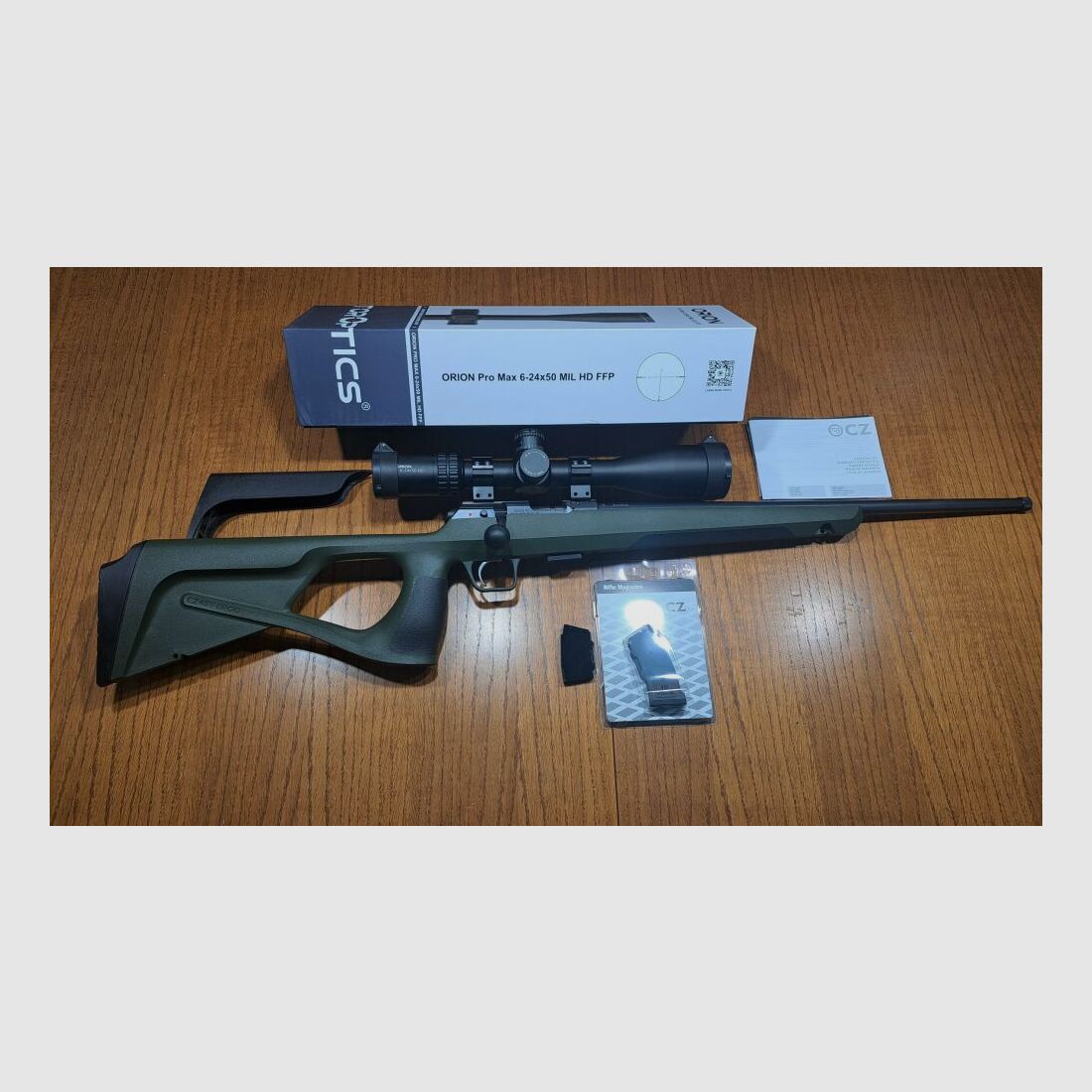 CZ KK-Repetierbüchse 457 Ergo BM mit Zielfernrohr Vector Optics SCFF-61 Orion Pro Max 6-24x50 MIL HD FFP