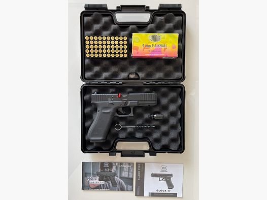 UMAREX Glock 17 Gen5 BLK 9mm P.A.K. 17R Schreckschuss - mit Zubehör (nie benutzt) in OVP
