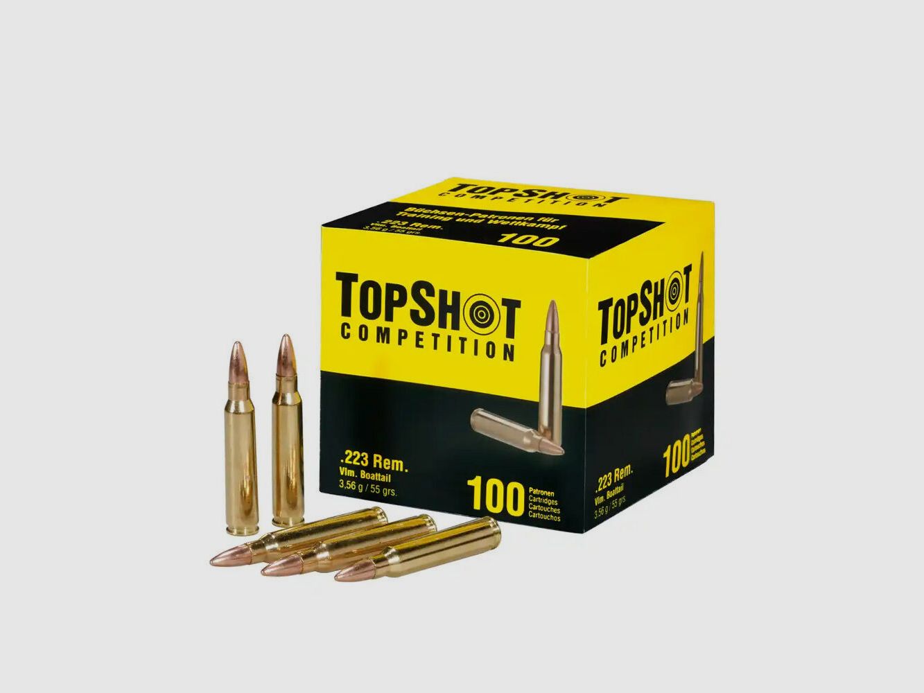 TopShot Competition FMJ BT 55grs 100St .223Rem