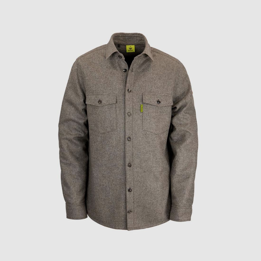 Merino-Lodenhemd "Grimbart" Grau - New Fit