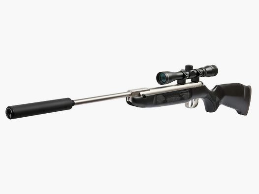 SET air rifle Weihrauch HW 30 nickel-plated 4.5 mm Diabolo (P18) + scope