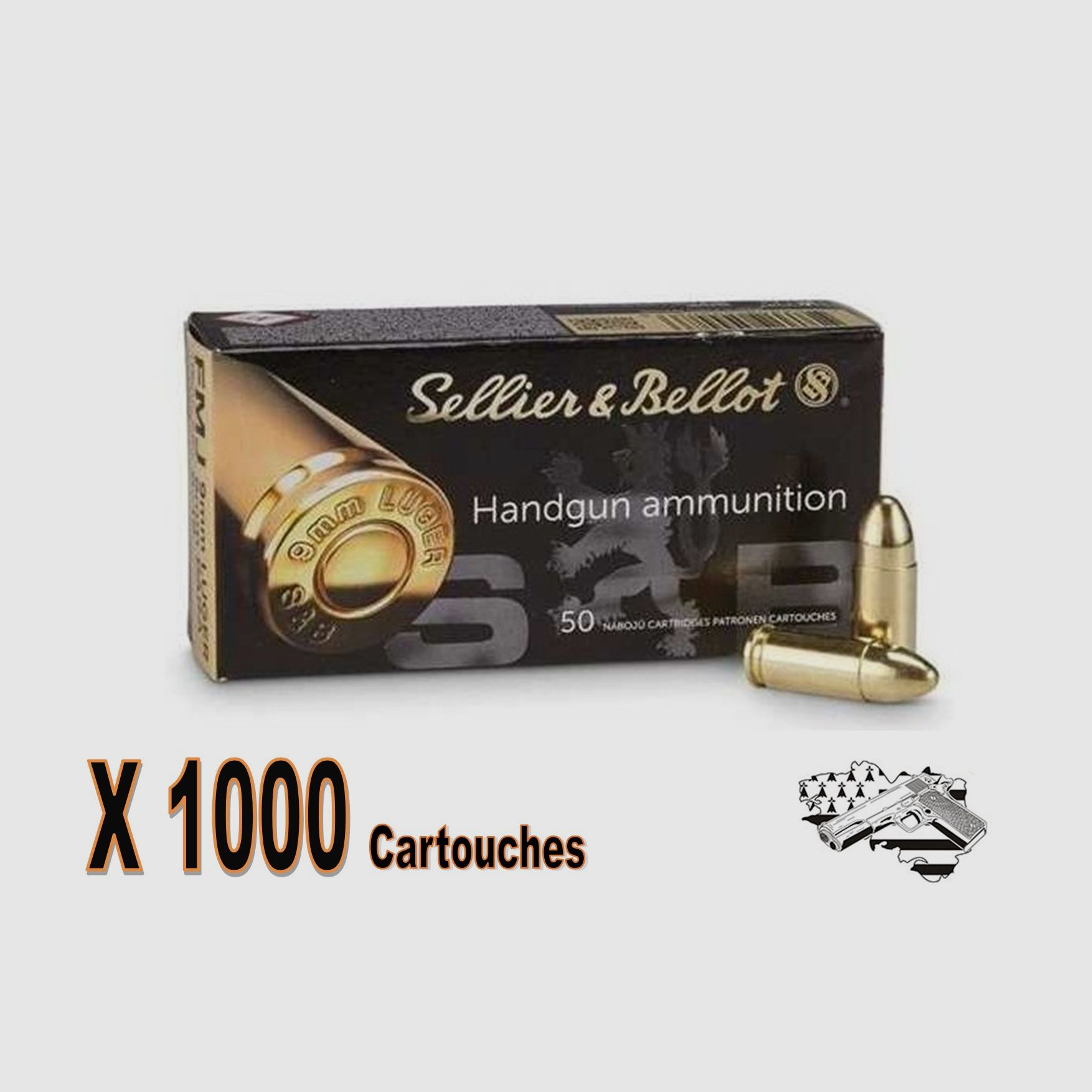 Sellier Bellot 9X19 FMJ 124 grs por 1000, imagen 1 de 2