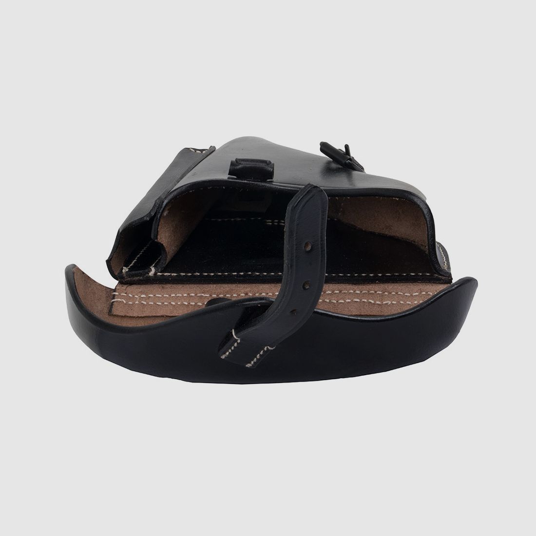 Schnellziehtasche Pistolentasche GĂĽrteltasche fĂĽr Luger Pistole P08 Leder schwarz