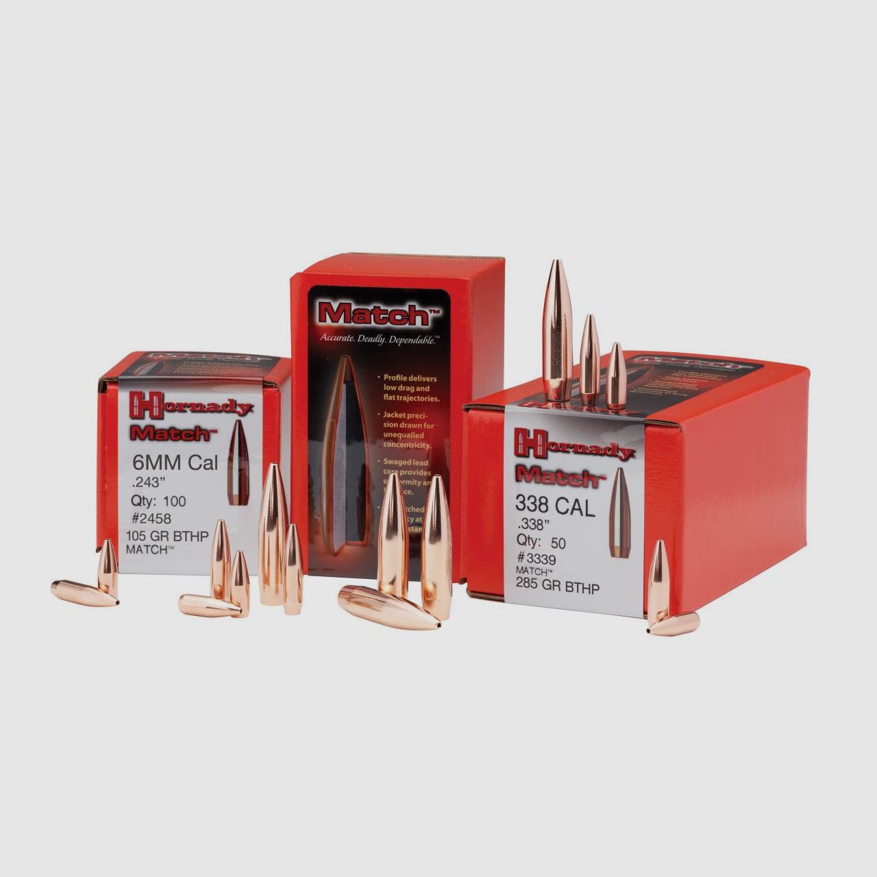 Hornady Geschoss 30 Cal .308 155gr BTHP Match (100)