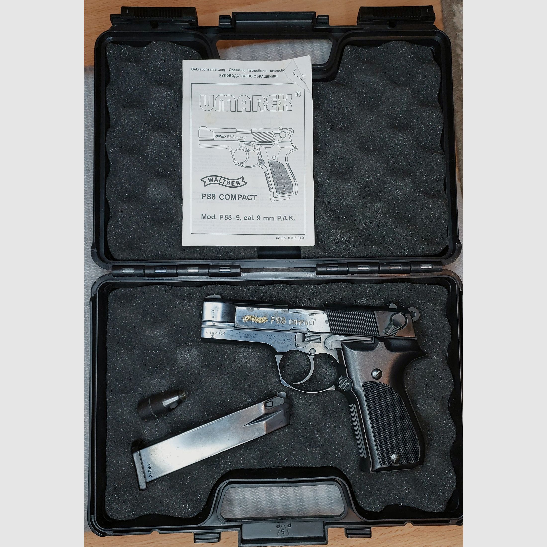 Walther P88-9 (P 88 Compact) Schreckschuss Pistole 9mm P.A.K. schwarz (PTB 764)