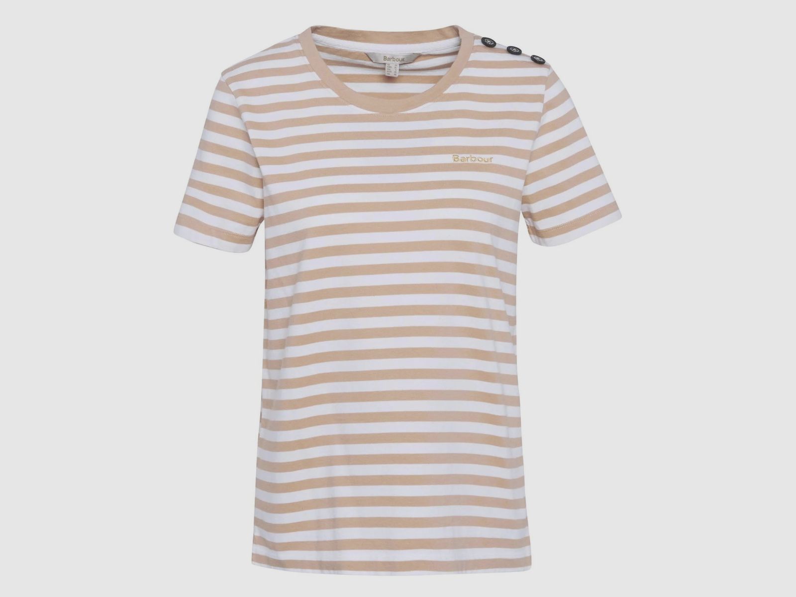 BARBOUR T-Shirt Ferryside Striped Toast
