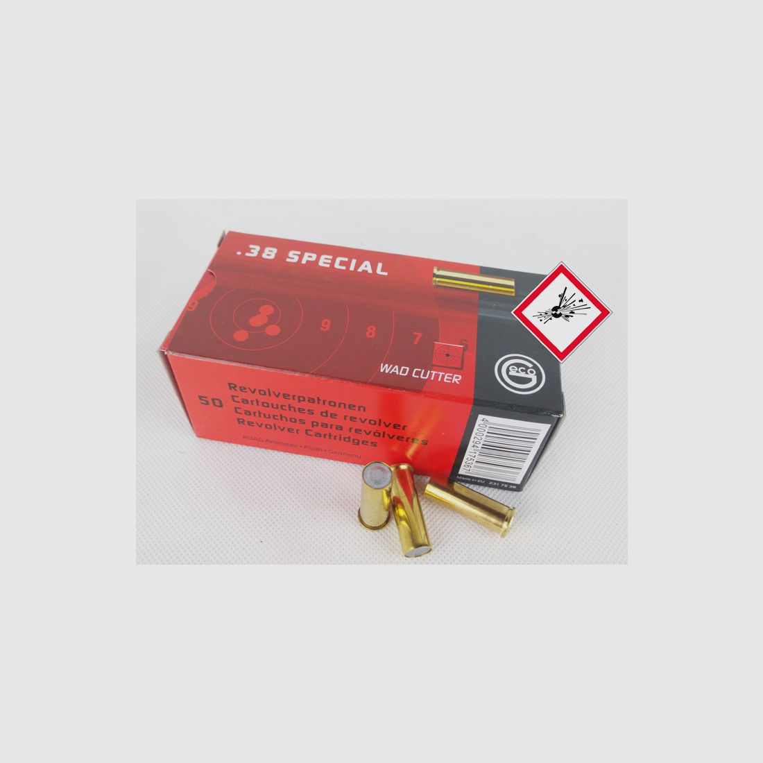 Geco revolver cartridge .38 Special WC 148grs