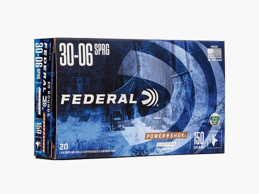 .30-06 Spr. Power Shok Cobre HP 9,7g/150grs. Municiones Federal