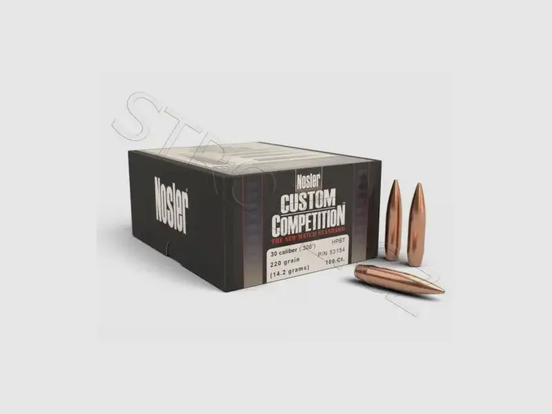 Geschosse Nosler Custom Competition .30 cal, dia .308, 220grs, Bild 1 von 2