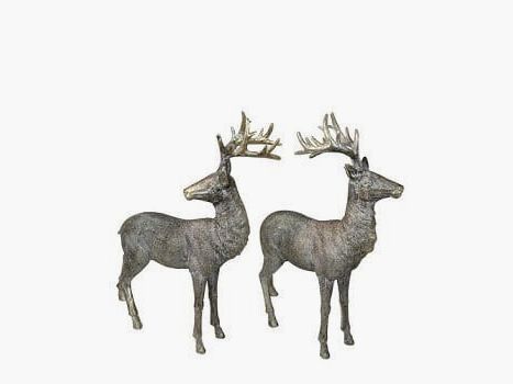 Kaheku Albion Hirsch Figur antik gold 43 cm