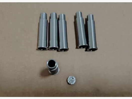 6x LEP cartucho de amortiguación de acero inoxidable para cartuchos de 6,8 mm desechados, adecuado para ME Bull Barrel