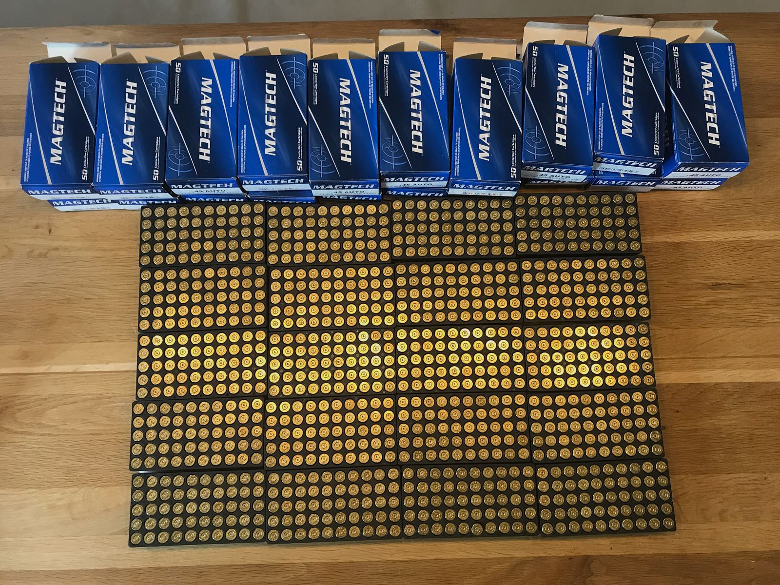 1000 bossoli Magtech .45 ACP