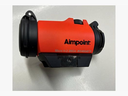 Aimpoint Rotpunkt + Reflexvisier Micro H-2 Abs.2 MOA cerakote orange incl. Adapter + Blaser Sattelmontage