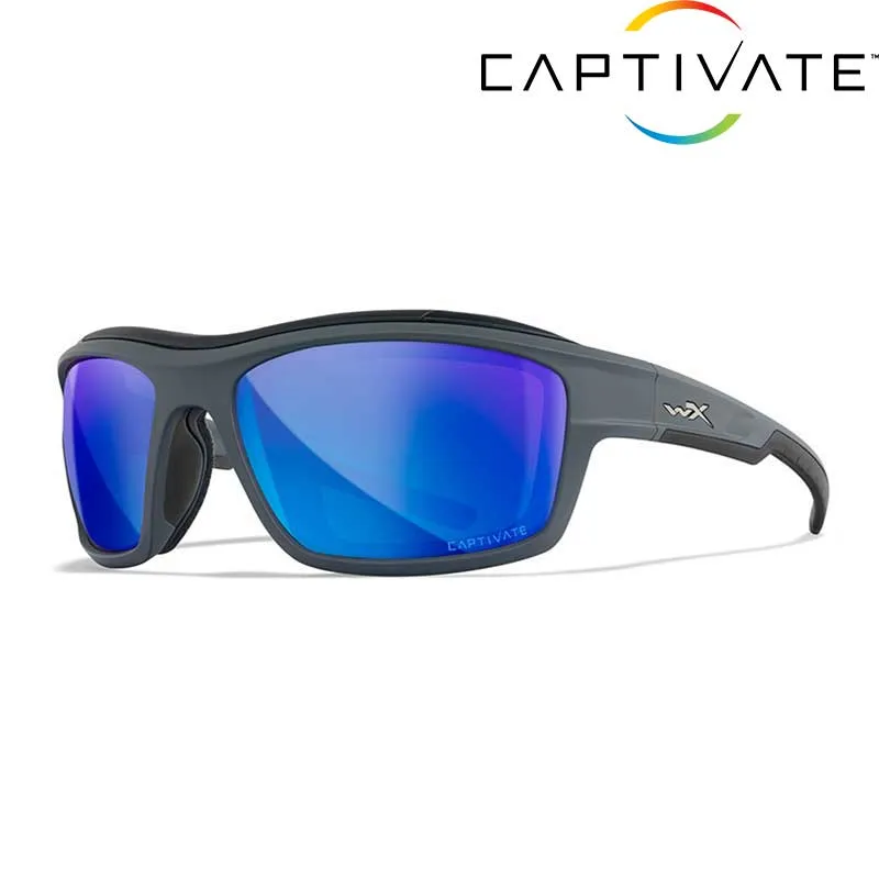 Wiley X OZONE bril Captivate Blue Mirror Matte Grey Frame - CCOZN09, afbeelding 1 van 8