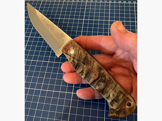 Jagdmesser Einzelstück 80CrV2 Widderhorn