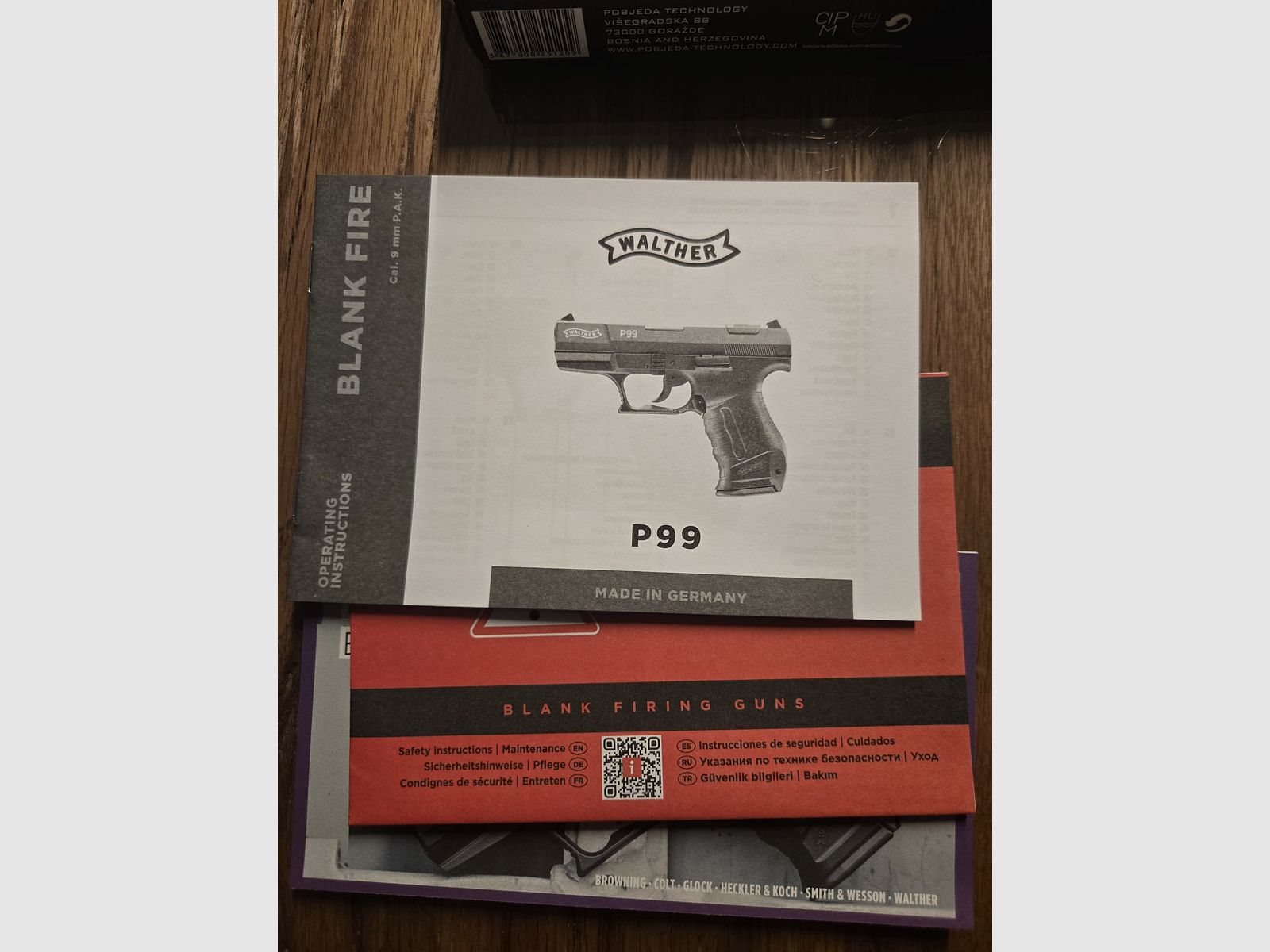 Walther P99 blank firing pistol 9mm P.A.K. black NEW!