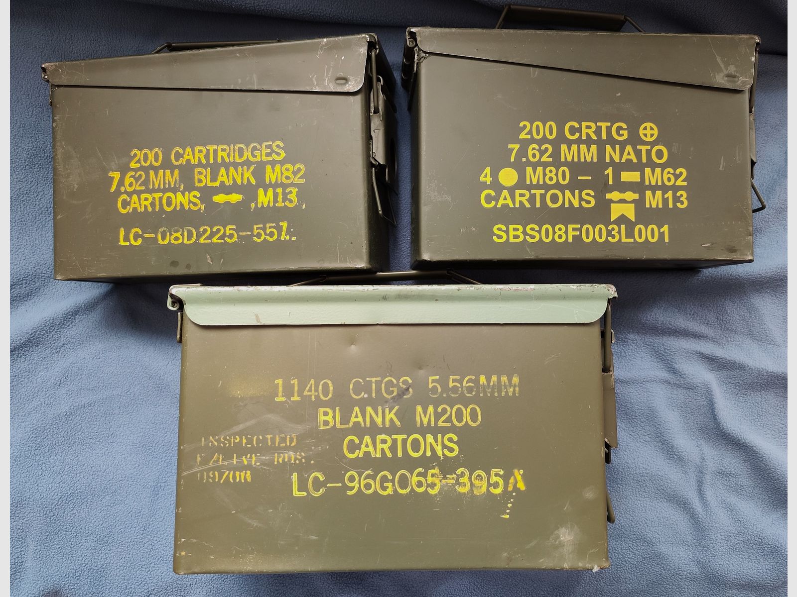 3x ammunition case cartridge case ammunition box metal box