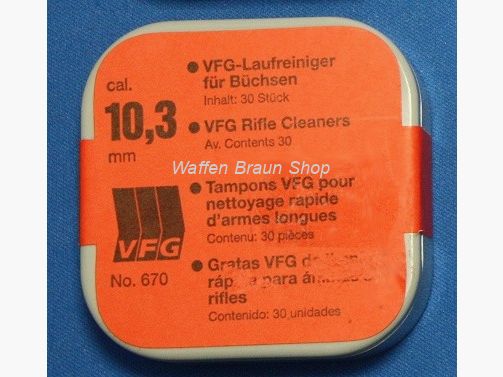VFG running cleaner for barrels, No. 670, 10.3 mm