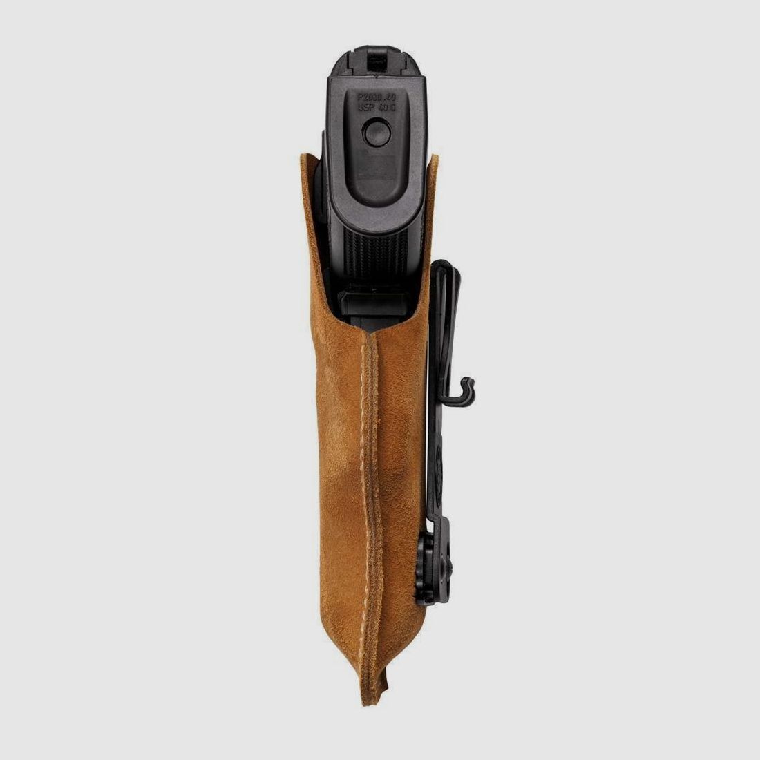 Innenbundholster aus Wildleder, mit J-Haken-Clip 4" S&W K/L/N Frame,Colt Python,Ruger GP100,Manurhin MR73-Linkshänder