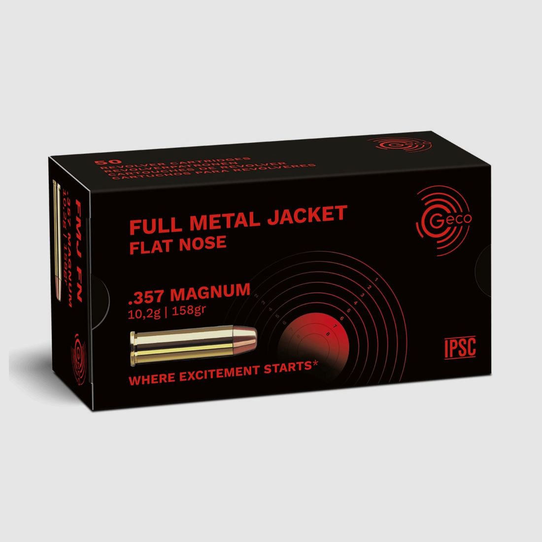 Geco Pistol Cartridges FMJ Flat Nose .357 Mag. 10.2 g, Bild 1 von 2