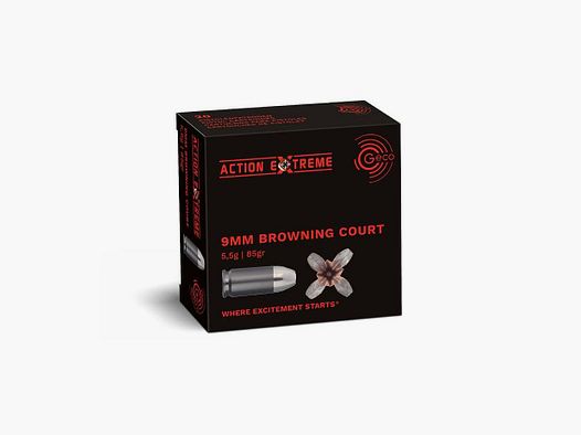 Geco 9 mm Browning short Action Extreme 5,5g/85gr 20Stk.