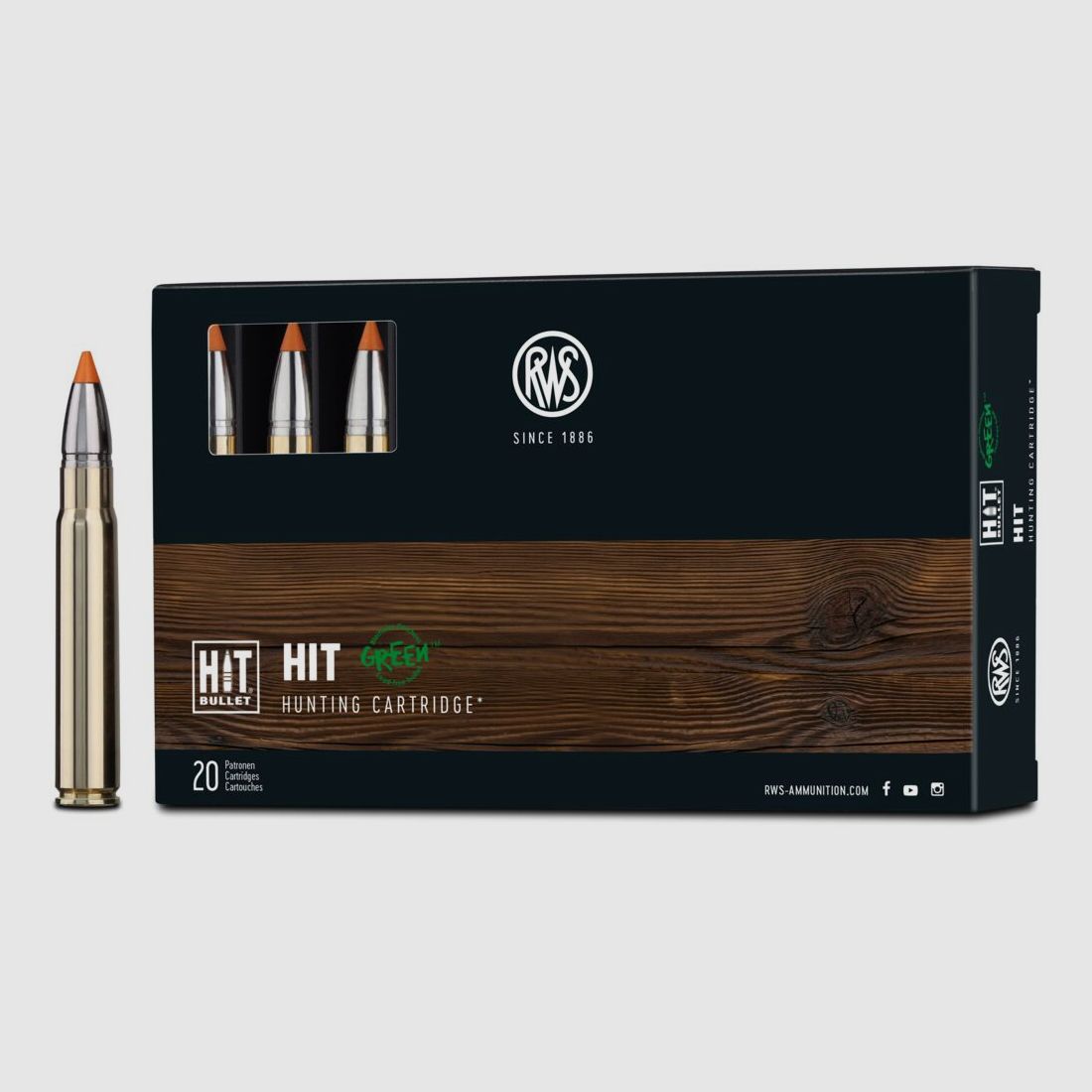 RWS 250grs HIT Short Rifle 20STK 9,3x62