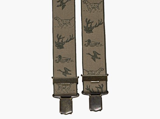 Hosenträger Jacquard Hirsch/Ente beige
