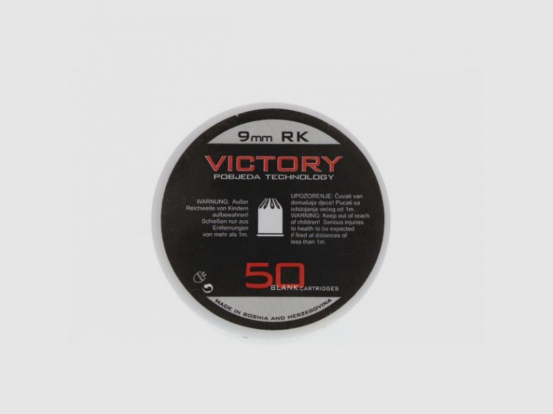 VICTORY - PLATZPATRONEN - 9MM R.K. - 50 PATRONEN