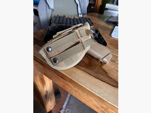 Glock 19x 9mm in Coyote Braun im Koffer, wie Neu, nur 2 Schuss!