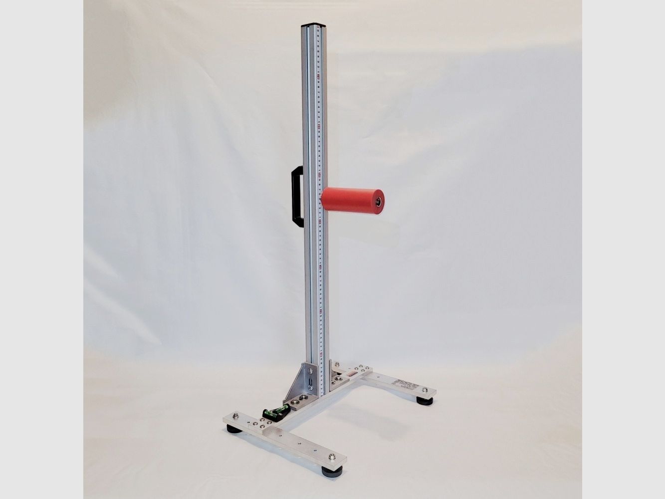 KGF Auflagestativ - Auflageständer Alu H-800-Pro mit Buchenholz-Auflage, Waage, Griff und Maßband