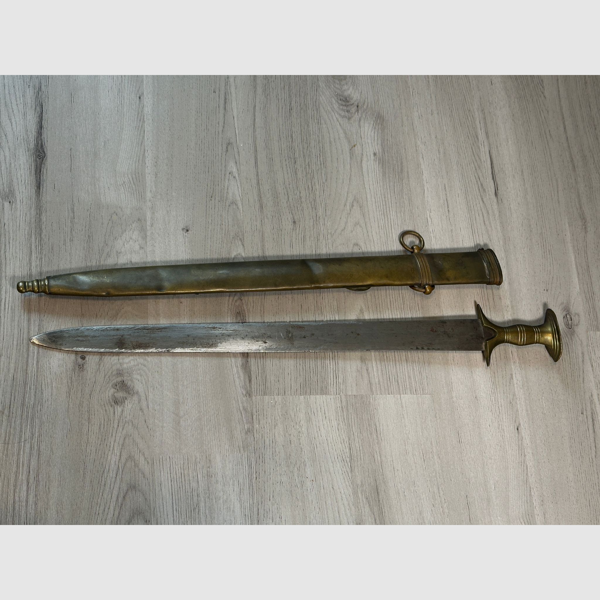 W.K&C (WKC) Kurzschwert Schwert Bronzefarben - "59" - Deko - ca. 1960
