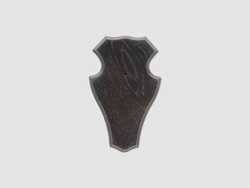 Troph?enbrett dunkel, rund mit Ausfr?sung 19x12 cm