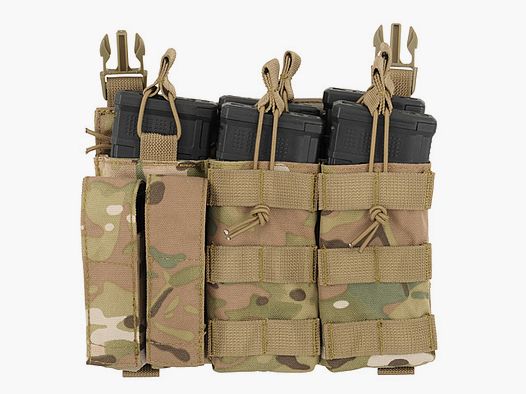 Buckle Up Triple 5.56/Pistol Pouch Panel - MC