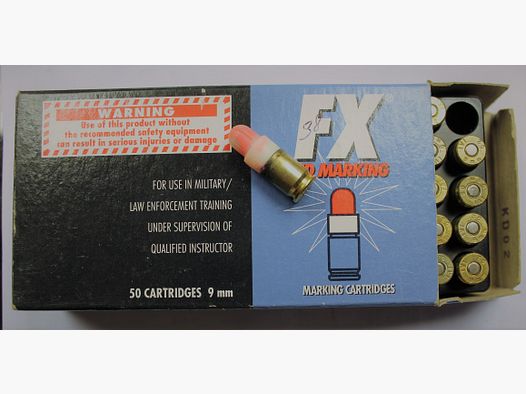 FX 9mm red marker trainingsmunitie